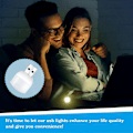 Miniatyrbilde 5 av 5: 16 Stykker Mini Nattlys USB Nattlys LED Lampe, Stemningslys USB Bærbar Hjemmelampe for Soverom Toalett Kjøkken Bil, Varm Hvit