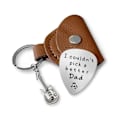Miniatyrbillede 1 af 4: Sjovt Guitarplektrum i Rustfrit Stål med Tekst til Fødselsdag