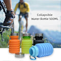 Miniatyrbild 2 av 5: (A)500ml Hopfällbar Silikonvattenflaska för Resor, Camping, Picknick, Gym, Vandring, Cykling, Fiske