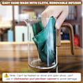 Miniatyrbillede 2 af 3: Magnetisk tekande i glas med vandseparation til gavepakke 27oz/800ml