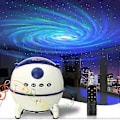Miniatyrbillede 1 af 5: Stjerneprojektor med fjernbetjening, Nordlys Aurora projektorlampe