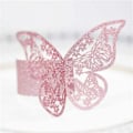 Miniatyrbillede 1 af 4: 100-pak sommerfuglservietringe - Udhulet design til bryllupper og fester