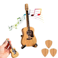Miniatyrbild 1 av 5: Trälåda för Plektrum till Akustisk Gitarr i Mini Gitarrformad Design