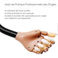 Miniatyrbild 4 av 5: Öva falska manikyrer, träna flexibelt händer och fingrar + 100 utbytbara nageltippar (brun)