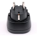 Miniatyrbilde 4 av 5: (3 stk, Svart) UK til EU/DE/FR/IT/ES Pluggadapter, Elektronisk enhet 3-pinners UK/HK/UAE til EU 2-pinners hunadapter med sikkerhetslukker