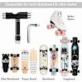 Miniatyrbillede 5 af 5: Multifunktionelt T-formet skateboardværktøj, bærbart skateboard T-værktøj alt-i-et skateboardværktøj skatenøgle til longboardreparation og -vedligeholdelse