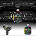 Pikkukuva 3 / 5: Langaton Bluetooth 5.3 FM-lähetin autoon, nopea 3.1A laturi, Bluetooth-radioadapteri, PD+QC3.0, melua vaimentava mikrofoni ja musiikkisoitin