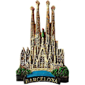 Pikkukuva 1 / 5: 3D Barcelona Espanja matkamuisto jääkaappimagneetti, koti- ja keittiökoriste Barcelona Espanja jääkaappimagneetti