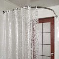Miniatyrbillede 5 af 5: Bruseforhæng til badeværelse, Transparent 3D-sten, vandvaskbar, meldugfri, med 12 plastikøjer og kroge, til brusebad eller badekar i hjemmet (180 x 180 cm)
