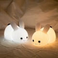 Miniatyrbild 4 av 5: Nattlampa set Ultra-mjuk flimrande, touchkontroll Kreativ form, charmigt utseende, belysning silikon touch sensor LED kanin nattlampa B