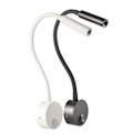 Miniatyrbillede 4 af 5: Sengelampe til læsning, væglampe 3W LED boglampe, væg natlampe LED fleksibel spotlight lampe