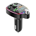 Miniatyrbilde 1 av 5: Trådløs Bluetooth 5.3 FM-sender for bil, rask 3.1A lader, Bluetooth radioadapter, PD+QC3.0, støydempende mikrofon og musikkspiller