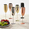 Miniatyrbilde 4 av 4: Sett med 4 Rosegull Champagneglass (296ml) Rustfritt Stål for Mimosas og Feiringer