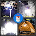 Miniatyrbilde 5 av 5: Solcelle Campinglampe - USB Oppladbar LED Bærbar Campinglykt Vanntett Sikkerhet Hagelys, for Nattfiske, Jakt, Camp121*90mm Krok He