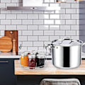Miniatyrbilde 4 av 5: Dampstativ med varmebestandig silikonhåndtak, kompatibelt med 6-quart og 8-quart Instant Pot-tilbehør, og dampkoker i rustfritt stål