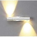 Miniatyrbillede 1 af 5: Sølv-Varm Hvid Indendørs Væglampe 2 LED 6W Moderne Op Ned 360 Graders Drejelig Aluminium Vægbelysning Justerbart Lys til Soveværelse Stue Kontor