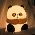 Miniatyrbilde 5 av 5: Panda Nattlampe, Kawaii Squishy Dyre Nattlampe, LED Silikon Nattlys Berøringskontroll Sovelampe for Barneromsdekorasjon