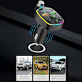 Miniatyrbilde 4 av 5: Trådløs Bluetooth 5.3 FM-sender for bil, rask 3.1A lader, Bluetooth radioadapter, PD+QC3.0, støydempende mikrofon og musikkspiller