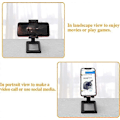Miniatyrbillede 2 af 5: Sort Telefonholder, Bærbar Smartphoneholder Multi-Vinkel Justerbar Ultralet Universal Desktop Telefon Dock PC til iPhone 12, iPhone 11, Se, XR, P30 Li