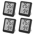Miniatyrbillede 1 af 4: (Sort) 2 stk. 4,5x5,2x1,1cm, Mini LCD Termometer Hygrometer Indendørs Hjem Termometer Egnet til Børneværelser, Ældrerum osv.