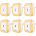 Miniatyrbillede 1 af 5: WABJTAM LED Natlampe Plug-in [6 Pak] Smart Skumring til Daggry Sensor, Automatiske Natlamper, Egnet til Soveværelse, Badeværelse, Toilet, Trapper, Køkken, H