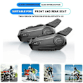 Miniatyrbild 2 av 5: 2st Bluetooth Intercom Motorcykel Fullhjälm Bluetooth Headset för 2 Förare Intercomunicador Trådlös