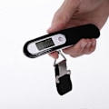 Miniatyrbillede 3 af 5: Bærbar Digital Bagagevægt Hængende Kuffertvægt med Tarafunktion 110 lb/ 50KG Kapacitet Sort
