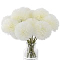 Miniatyrbillede 1 af 5: 12-pak Silkekrysantemum Blomster - Hvide Kunstige Mums til Forårsdekoration