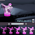Miniatyrbillede 4 af 5: SBSG Dinosaur Natlamper, 3D T-Rex Illusionslampe 16 Farver Udskiftelig Lampe