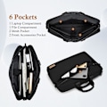 Miniatyrbilde 2 av 5: Laptopveske 15 15.6 16 Tommers Dokumentmappe PC-veske Nettbrett Datamaskin Skulderveske, Vanntett Stoff, Lett Robust for Business Casual eller Skole