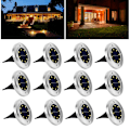 Miniatyrbild 1 av 5: Speed 12 x LED solcellslampa infälld golvspotlight