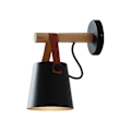 Miniatyrbillede 1 af 5: Moderne Nordisk Design Træ LED Væglampe til Soveværelse Stue E27