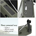 Miniatyrbilde 4 av 5: Bærbar DAB/FM-radio, 4000mAh Dynamo Solcelle Radio, Solcelle Radio med Sveiv, Overlevelses Solcelle Radio Dab Radio USB-lader med Nød SOS Alarm, Vekkerklokke
