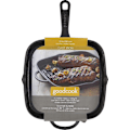 Miniatyrbillede 2 af 4: 1 For-krydret Sort Støbejerns Grillpande 27,3 cm