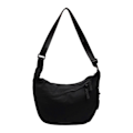 Miniatyrbild 1 av 5: (Svart) Crescent Väska Crossbody Väska Sling Väskor Plånböcker för Kvinnor Män Trendiga Slouchy Dumpling Väskor Halvmåneformad Axelväska Svart