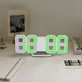 Miniatyrbilde 1 av 5: 3D LED Digital Veggklokke, Vekkerklokke for Soverom og Skrivebord, 21.5 x 8.8 cm