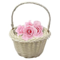 Miniatyrbilde 2 av 5: Pakke med 4 Mini Flettede Kurver, Bryllupsblomstkurv, 8x5 cm Kurver for Blomster, Blomsterpikekurver, Flettede Blomster