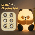 Miniatyrbilde 2 av 5: Panda Nattlampe, Kawaii Squishy Dyre Nattlampe, LED Silikon Nattlys Berøringskontroll Sovelampe for Barneromsdekorasjon