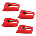 Miniatyrbillede 1 af 5: 4-pak Ruby pladespillernål, pladespiller stylus erstatning, grammofon vinyl pladespiller stylus