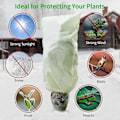 Miniatyrbilde 4 av 5: stk plantefleece trekk for frostbeskyttelse, 50 g 120 cm x 180 cm vinterhage fleecepose for potteplanter vinter plantebeskyttelse, hvit