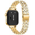 Pikkukuva 1 / 5: (Tyyli C) Type C Huawei Watch Fit 3 -kellolle Metallinen kellon ranneke Strassi Kukka Tyylinen Nauha Rannekoru