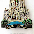 Pikkukuva 4 / 5: 3D Barcelona Espanja matkamuisto jääkaappimagneetti, koti- ja keittiökoriste Barcelona Espanja jääkaappimagneetti