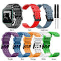 Miniatyrbillede 5 af 5: (Grøn) Rem til Garmin Approach S20 Monokromt Urarmbånd til Garmin Approach S20 Silikone Udskiftning Mode Armbånd til Garmin green
