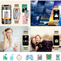 Miniatyrbillede 2 af 5: Smartwatch til kvinder - IP68 vandtæt - Kvindeperioderegistrering - SMS-notifikation - Pulsmåler - Android iOS