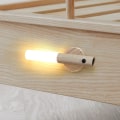 Miniatyrbild 2 av 3: LED batteri vägglampa trä med rörelsesensor trådlös lampa Ask