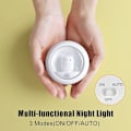 Miniatyrbillede 2 af 4: Genopladelig bevægelsessensor natlampe - Magnetiske natlamper, dæmpbar stav - Katte lampe til væg, soveværelse, skab, garderobe, trapper