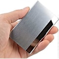 Miniatyrbillede 1 af 5: Super Let Visitkort Holder Professionel Rustfrit Stål Visitkort Etui Hold Visitkort i Perfekt Stand Slankt Design til Mænd