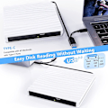Miniatyrbillede 1 af 4: Ekstern Cd Dvd-afspiller, Ekstern Cd-brænder Med Usb3.0 Type-c, Bærbar Slank Ekstern Cd/vcd/-rw/rom-afspiller Til Bærbar Computer