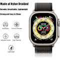 Miniatyrbillede 5 af 5: Sort Grå Trail Loop Rem Kompatibel med Apple Watch Ultra 49/45/44/42mm, Erstatningsrem Kompatibel med iWatch Serie 8/7/6/5/4/3/2/1/SE