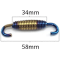 Miniatyrbillede 2 af 5: Farvede udstødningsfjedre, 2 stk. 58 mm motorcykel farvet fjeder motorcykel udstødning midterste rør rustfrit stål fjedre drejelige fjedre montering universal fjeder